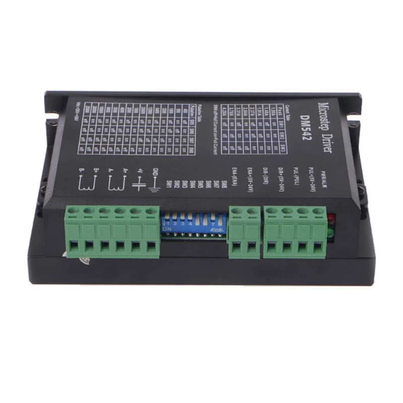 5Pcs DM542 Stepper Motor Controller 2-Phase Digital Stepper Motor Driver 18-48 VDC Max. 4.2A for 57 86 Series Motor.
5Pcs DM542 Stepper Motor Controller 2-Phase Digital Stepper Motor Driver 18-48 VDC Max. 4.2A for 57 86 Series Motor.
