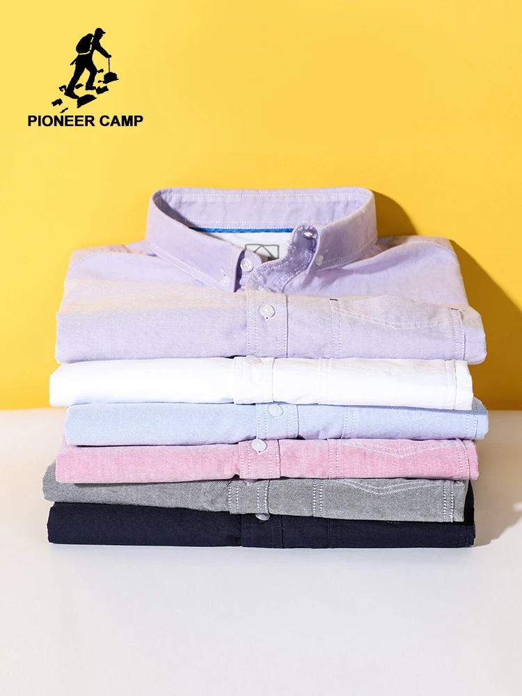 Pioneer Camp 2020 Solid Color Basic Oxford Shirt Mens 100% Cotton Spring Summer High-quality Male Casual Men's Tops ACC0207151
Pioneer Camp 2020 Solid Color Basic Oxford Shirt Mens 100% Cotton Spring Summer High-quality Male Casual Men's Tops ACC0207151