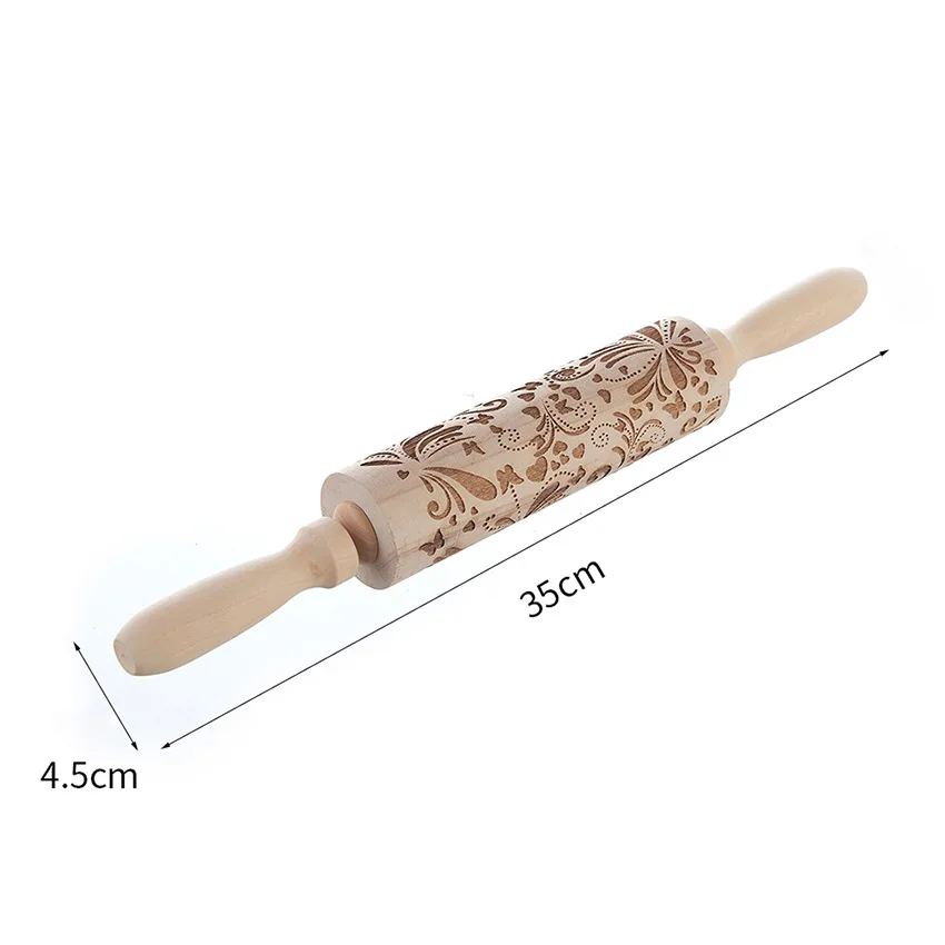DIY Manual Rolling Pins Engraved with Snowflake Patterns Wooden Roller For Baking Embossed Cookies Kitchen Tools Christmas Decor
DIY Manual Rolling Pins Engraved with Snowflake Patterns Wooden Roller For Baking Embossed Cookies Kitchen Tools Christmas Decor