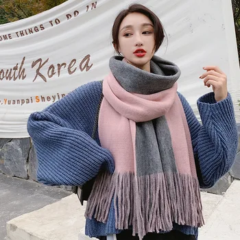 New Classic Woman Scarf Warm Knitted Wool Shawl in Autumn and Winter of 2019,Two-sided solid-color student couple lady scarf
New Classic Woman Scarf Warm Knitted Wool Shawl in Autumn and Winter of 2019,Two-sided solid-color student couple lady scarf