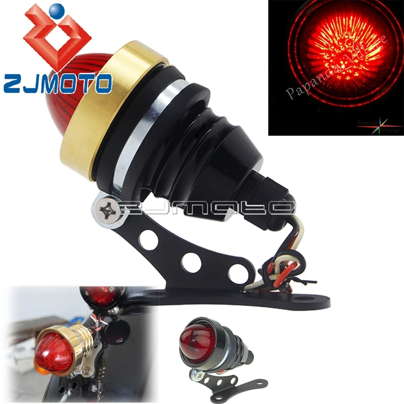 12V LED Motorcycle Brake Taillight For Harley Cafe Racer Chopper Yamaha XS650 Custom Old School Rear Stop Lamps w/ Mount Bracket
12V LED Motorcycle Brake Taillight For Harley Cafe Racer Chopper Yamaha XS650 Custom Old School Rear Stop Lamps w/ Mount Bracket