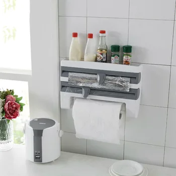 Kitchen Organizer Cling Film Sauce Bottle Storage Rack Paper Towel Holder Rack Wall Roll Paper for Home Kitchen Supplies
Kitchen Organizer Cling Film Sauce Bottle Storage Rack Paper Towel Holder Rack Wall Roll Paper for Home Kitchen Supplies