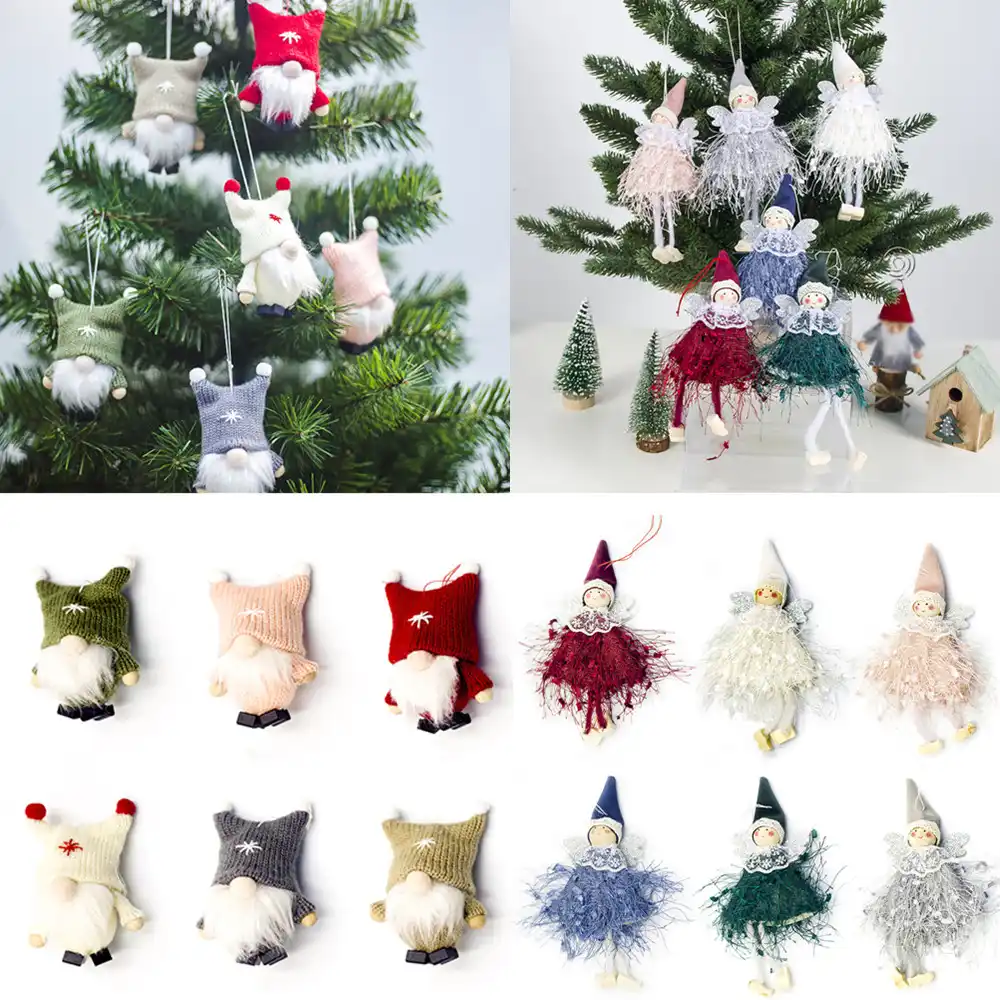 toys gifts cute wool fairy santa claus doll merry christmas tree