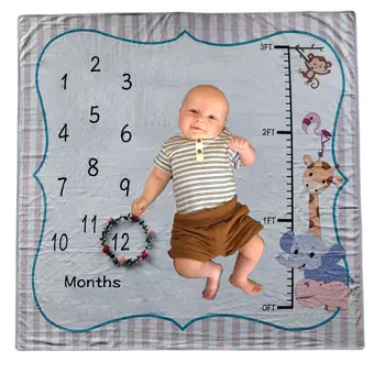 Lychee Animal Print Milestone Blanket with Wreath Monthly Growth Photography Props Blanket Decor Blanket for Girl Boy 120x120cm
Lychee Animal Print Milestone Blanket with Wreath Monthly Growth Photography Props Blanket Decor Blanket for Girl Boy 120x120cm