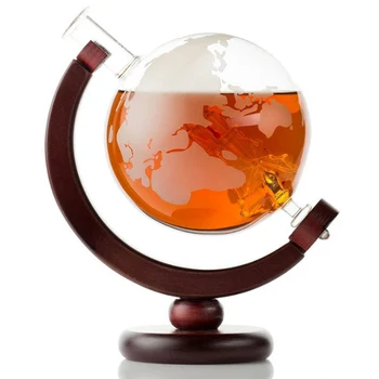 Etched Globe Design Decanter 850ml Whiskey Wine Decanter with Wood Frame for Home Bar AIA99
Etched Globe Design Decanter 850ml Whiskey Wine Decanter with Wood Frame for Home Bar AIA99