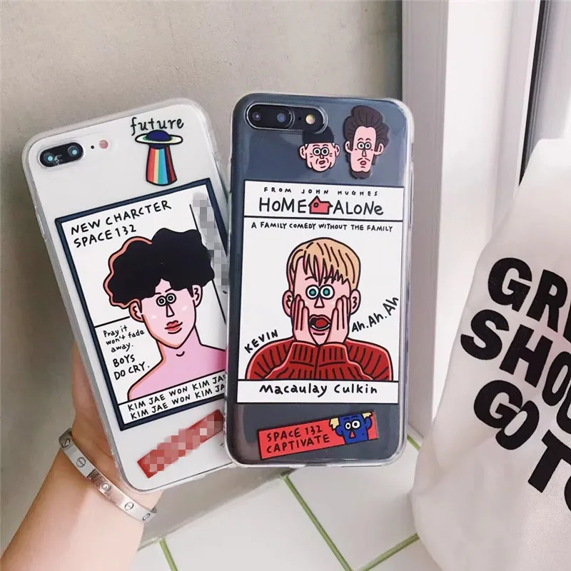 Spoof Home Alone Boy Phone Case Clear Cover for iPhone 11 XS MAX XR X 7 8 6s Plus IMD Soft Coque Cartoon Kawaii boyfriend Cases
Spoof Home Alone Boy Phone Case Clear Cover for iPhone 11 XS MAX XR X 7 8 6s Plus IMD Soft Coque Cartoon Kawaii boyfriend Cases