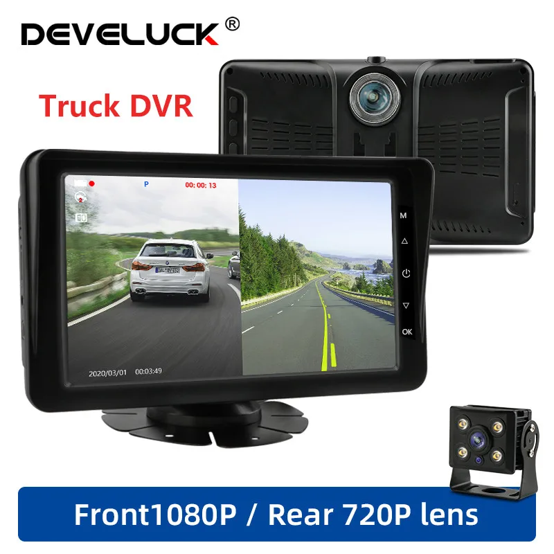 7 inches DVR for Truck Registrars 1080P AHD CCTV 2-Channel split screen 12-24V Driving Cameras Time-lapse video Parking camera 
7 inches DVR for Truck Registrars 1080P AHD CCTV 2-Channel split screen 12-24V Driving Cameras Time-lapse video Parking camera