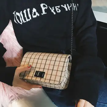 PinShang Woman Plaid Cross-body Chain Messenger Bag Fashion Canvas Small Single Shoulder Bag 
PinShang Woman Plaid Cross-body Chain Messenger Bag Fashion Canvas Small Single Shoulder Bag