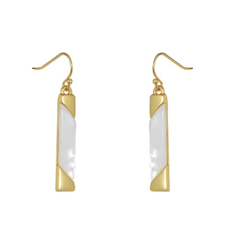 Elegant Matte Gold Inlaid Shell Long Simple Style Non-Mainstream Design Long Earrings
Elegant Matte Gold Inlaid Shell Long Simple Style Non-Mainstream Design Long Earrings