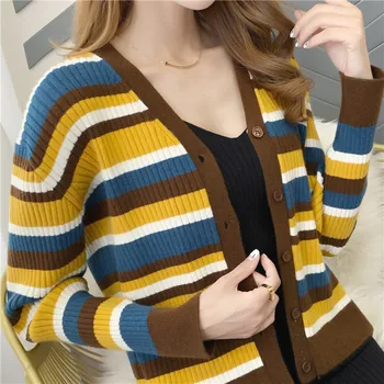 9461 new autumn and winter striped cardigan coat 65
9461 new autumn and winter striped cardigan coat 65