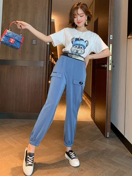 Trendy Cartoon Funny Mouse Printed T-shirt + Symmetrical Bag Cover Jogger Pants Suit Women's Fashion Summer New Style
Trendy Cartoon Funny Mouse Printed T-shirt + Symmetrical Bag Cover Jogger Pants Suit Women's Fashion Summer New Style
