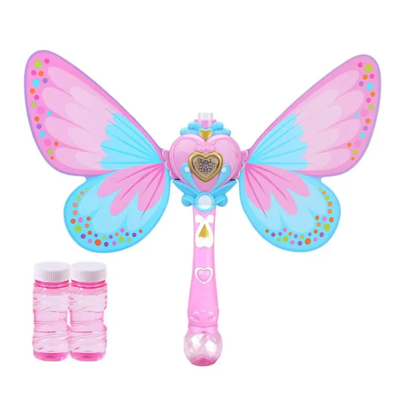 New Kids Handheld Magic Wand Bubble Machine Electric Butterfly Bubble Blower Maker with Music Light Children Outdoor Toy
New Kids Handheld Magic Wand Bubble Machine Electric Butterfly Bubble Blower Maker with Music Light Children Outdoor Toy