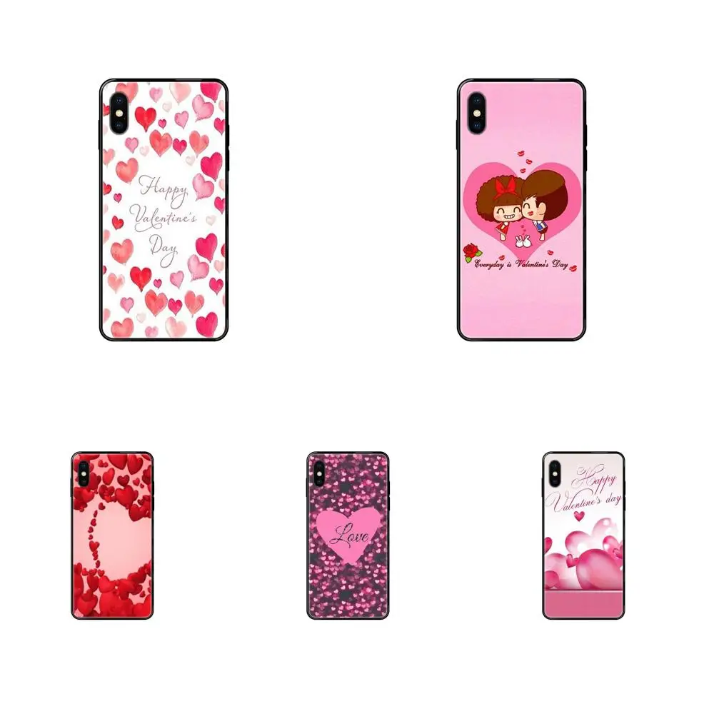 Pink Small Heart Happy Valentines Day For Galaxy Note 4 8 9 10 20 Plus Pro J6 J600 J7 J730 J8 J810 M30s M80s 2017 2018 | Мобильные