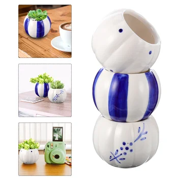 3Pcs Flower Pot Durable Creative Stylish Ceramic Flowerpot Succulent Flower Pot for Gift Home 
3Pcs Flower Pot Durable Creative Stylish Ceramic Flowerpot Succulent Flower Pot for Gift Home