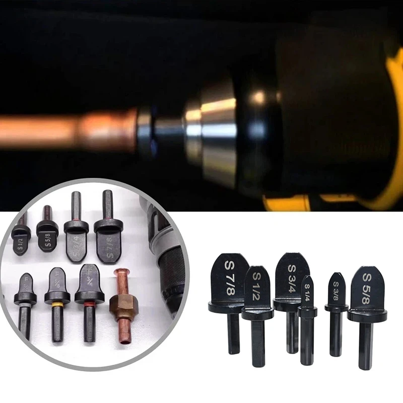 Time Promotion-Forging Tool Bit Set for Pipe Expanding 6PCS Electric Tools Air Conditioner Install Swaging Drill | Инструменты