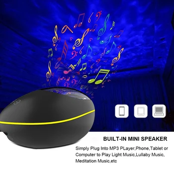 USB LED Ocean Wave Projector Light Bluetooth Music player 7 Modes Ocean Water Ripple Projection Lamp children‘s night light
USB LED Ocean Wave Projector Light Bluetooth Music player 7 Modes Ocean Water Ripple Projection Lamp children‘s night light
