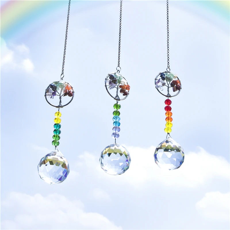 H&D 3pcs Hanging Crystals Tree of Life Suncatchers Rainbow Crystal Ball Prisms Ornament Chakra Crystals for Window,Garden Decor
H&D 3pcs Hanging Crystals Tree of Life Suncatchers Rainbow Crystal Ball Prisms Ornament Chakra Crystals for Window,Garden Decor