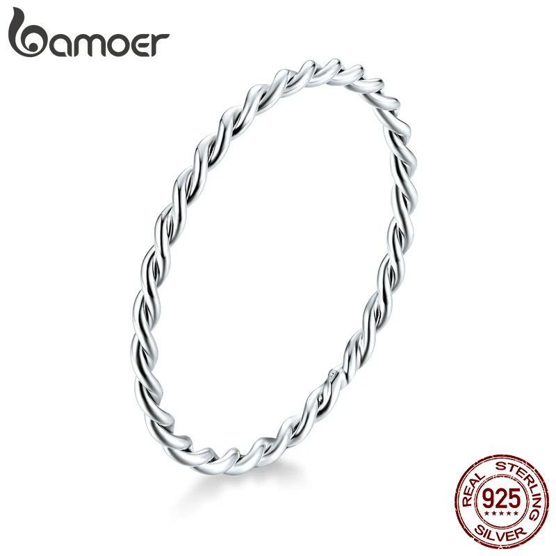 bamoer Twisted Minimalist Finger Rings for Women 925 Sterling Silver Hypoallergenic Jewelry Gift Female Slim Ring SCR640
bamoer Twisted Minimalist Finger Rings for Women 925 Sterling Silver Hypoallergenic Jewelry Gift Female Slim Ring SCR640