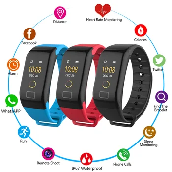 Bluetooth 4.0 Smart Bracelet Wristband Fitness Tracker Message Reminder Rate Blood Pressure Test Smart Watch
Bluetooth 4.0 Smart Bracelet Wristband Fitness Tracker Message Reminder Rate Blood Pressure Test Smart Watch
