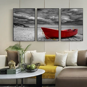 Living Room Wall Painting Wall Art Canvas Wall Decoration Picture Modern Seascape Red Fishing Boat Beach Home Decoration XH108
Living Room Wall Painting Wall Art Canvas Wall Decoration Picture Modern Seascape Red Fishing Boat Beach Home Decoration XH108