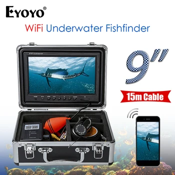 

Eyoyo Wifi Wireless 15M Underwater Fishing Camera Video Recording Fish Finder Video Fishfinder 8GB DVR 12pcs IR Leds Ice Fishing