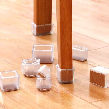 4pcs Table Chair Leg Silicone Cover With Anti-Slip Floor Protector Pad Transparent Chair Feet Caps Furniture Foot Protector
4pcs Table Chair Leg Silicone Cover With Anti-Slip Floor Protector Pad Transparent Chair Feet Caps Furniture Foot Protector