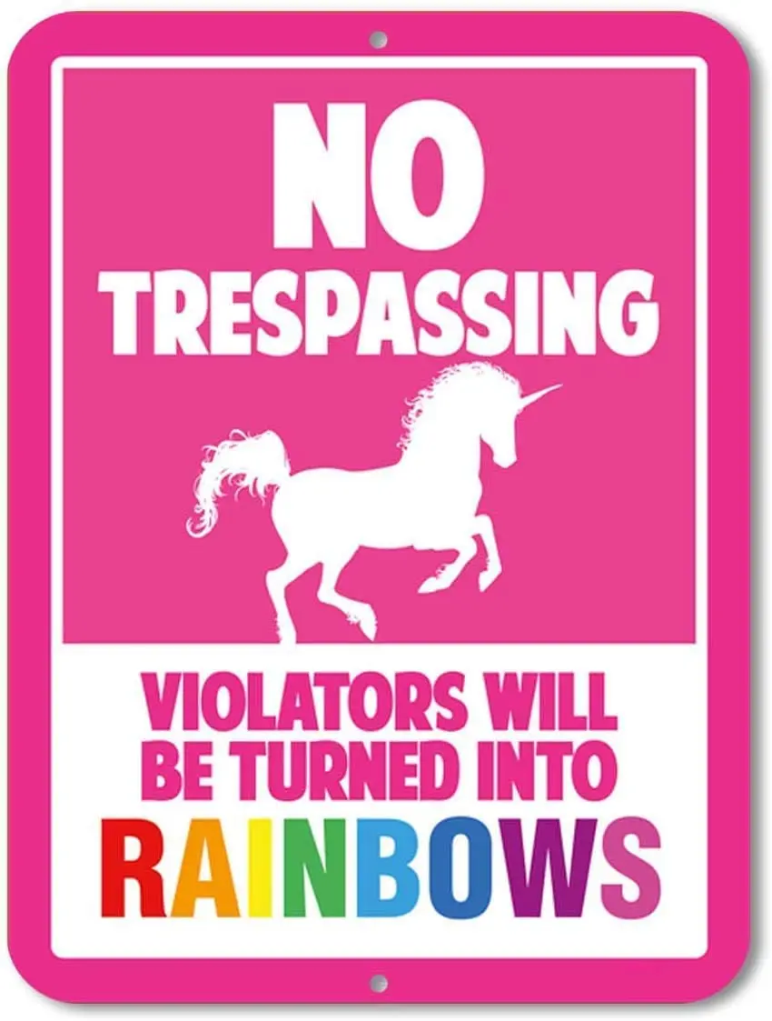 AIDANDAN No Trespassing Violators Will Be Turned Into Rainbows, Old Design Tin Signs Vintage Metal Tin Signs for Wall
AIDANDAN No Trespassing Violators Will Be Turned Into Rainbows, Old Design Tin Signs Vintage Metal Tin Signs for Wall