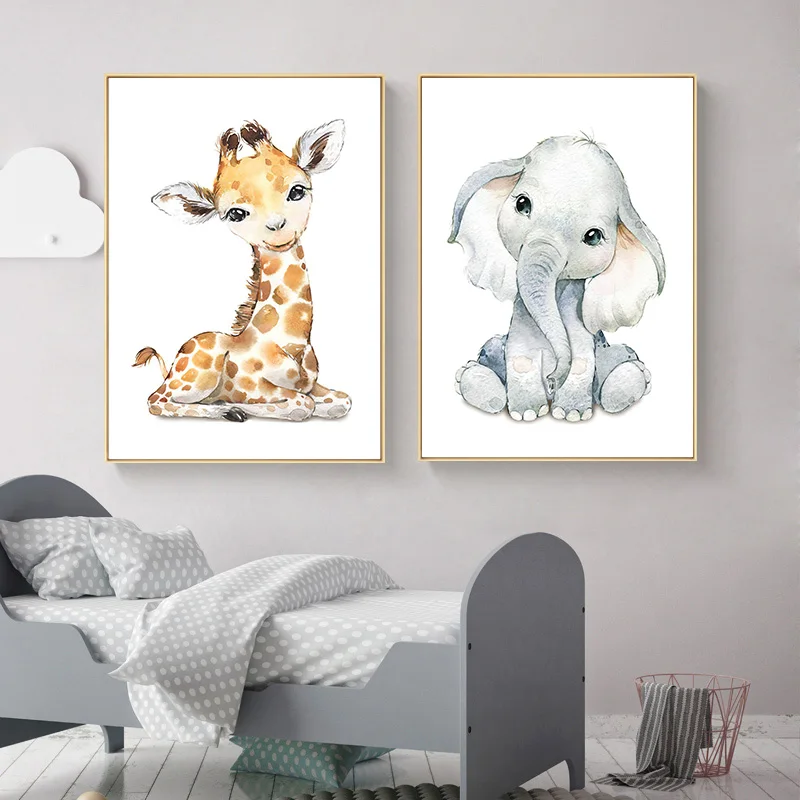 Animal Paintings for Kids Printed on Canvas