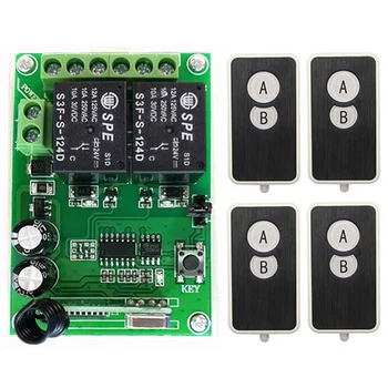 DC12V 24V 2 Channel 2CH 10A Radio Controller RF Wireless Relay Remote Control Switch 315 MHZ 433 MHZ Transmitter +Receiver
DC12V 24V 2 Channel 2CH 10A Radio Controller RF Wireless Relay Remote Control Switch 315 MHZ 433 MHZ Transmitter +Receiver