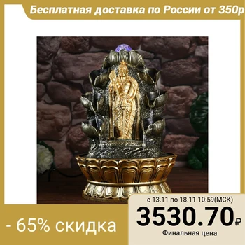 Desktop fountain from the mains, illumination "Goddess from the fountain with lotuses" 40x28x28 cm 4627427
Desktop fountain from the mains, illumination "Goddess from the fountain with lotuses" 40x28x28 cm 4627427