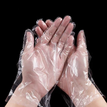100 Pcs Disposable Plastic Gloves Protective Gloves Beauty Home Food Disposable Transparent Gloves 10 Packs 
100 Pcs Disposable Plastic Gloves Protective Gloves Beauty Home Food Disposable Transparent Gloves 10 Packs