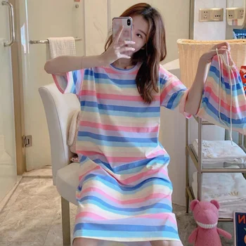 2020 Summer Night Dress Women Plus Size Nightgown Print Sleepshirts Short-sleeves Nightwea Nightdress Cotton Sleepwear Dress Bag
2020 Summer Night Dress Women Plus Size Nightgown Print Sleepshirts Short-sleeves Nightwea Nightdress Cotton Sleepwear Dress Bag