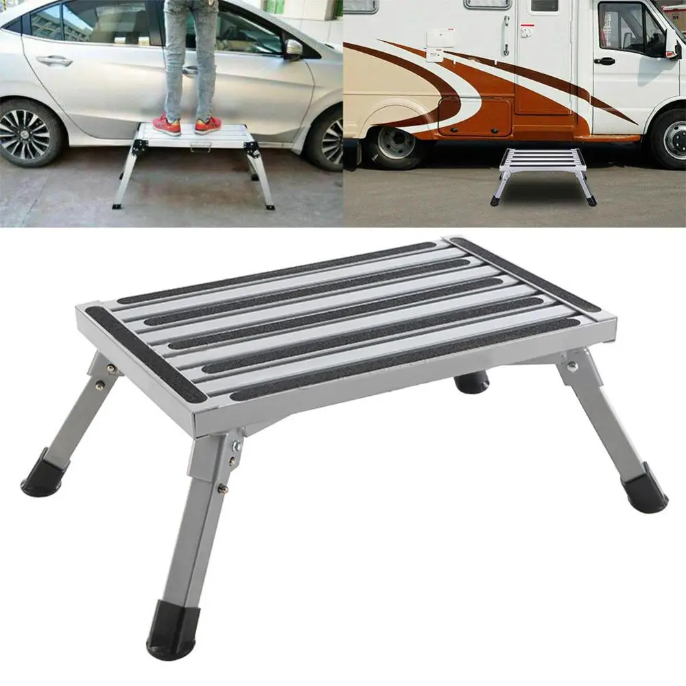 440lbs 19"x12" Folding Aluminue Platform Step Stool RV Trailer Campe Working Ladder Anti-Slip Surface
440lbs 19"x12" Folding Aluminue Platform Step Stool RV Trailer Campe Working Ladder Anti-Slip Surface