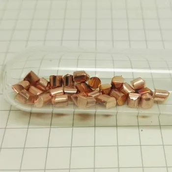 Copper metal beads - 5 grams 99.99% purity - sealed in ampoule under argon
Copper metal beads - 5 grams 99.99% purity - sealed in ampoule under argon