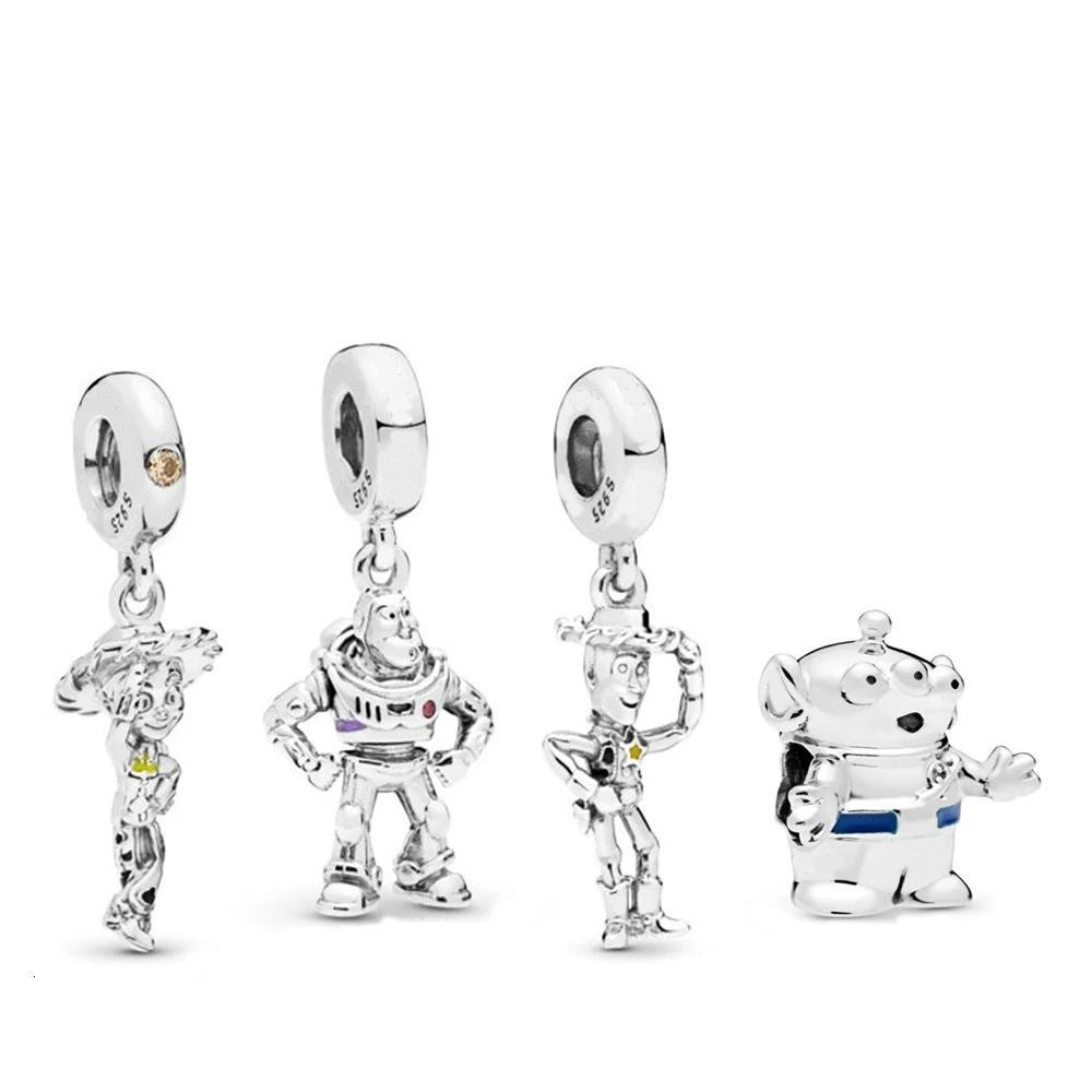 Новый подлинный 925 пробы серебряный кулон Disne Pixar Toy Story подвеска подходит
