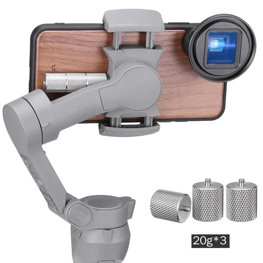 Металлический стабилизатор для DJI Osmo Mobile 3 с балансиром и аморфной линзой r60