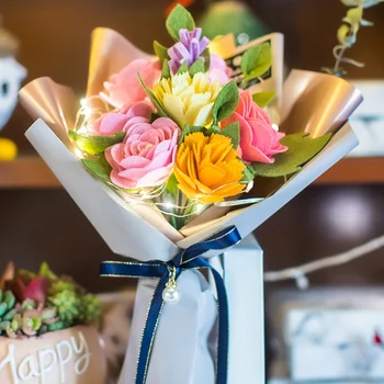 Handmade Flower Bouquet DIY Handmade Non-Woven Bouquet DIY Set Holding Flowers With Light Handicraft Material Kit
Handmade Flower Bouquet DIY Handmade Non-Woven Bouquet DIY Set Holding Flowers With Light Handicraft Material Kit