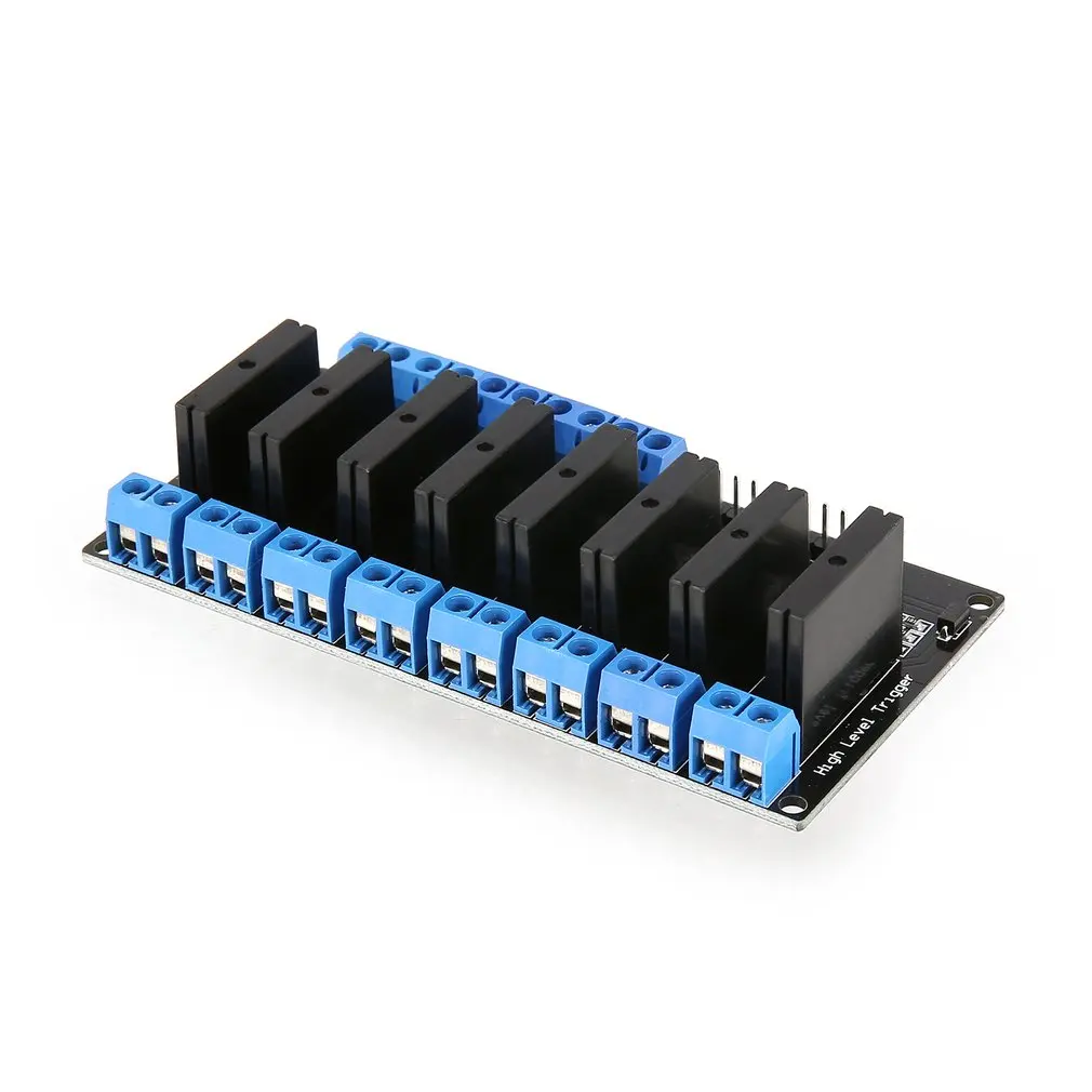 8 Channel Solid State Relay Module Board High Level Trigger SSR Input 24V DC Output 240V AC 2A Fuse for Arduino PLC Controller
8 Channel Solid State Relay Module Board High Level Trigger SSR Input 24V DC Output 240V AC 2A Fuse for Arduino PLC Controller