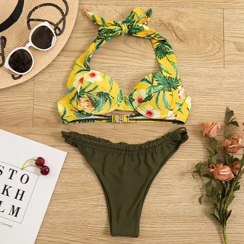 #Z15 Bikini Halter Bucklt Swimwear Women Bikini Set Beach Bathing Suit Swimsuit Push Up Brazilian Bikinis Maillot De Bain Femme 
#Z15 Bikini Halter Bucklt Swimwear Women Bikini Set Beach Bathing Suit Swimsuit Push Up Brazilian Bikinis Maillot De Bain Femme