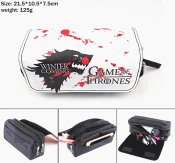 Game of Thrones House Stark Canvas Pencil Case Student zip penbag Women MakeupBag Cosmetic bag portable travel Stationery Bags
Game of Thrones House Stark Canvas Pencil Case Student zip penbag Women MakeupBag Cosmetic bag portable travel Stationery Bags