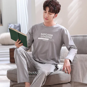 New Pure Cotton Crew Neck Chinese Pajamas Casual Style Mens Pyjama Pijama Set Homesuit Homeclothes Fashion Style Sleepwear
New Pure Cotton Crew Neck Chinese Pajamas Casual Style Mens Pyjama Pijama Set Homesuit Homeclothes Fashion Style Sleepwear