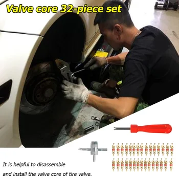 Convenient Tire Repair Tools Set 30pcs Durable Metal Valve Cores Remover Multi-function 4-in-1 Valve Tool for Car Bike
Convenient Tire Repair Tools Set 30pcs Durable Metal Valve Cores Remover Multi-function 4-in-1 Valve Tool for Car Bike