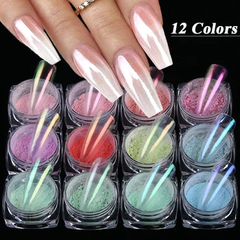 12pc Transparent Nail Glitter Set Magic Neon Pigment Powder Gel Polish Mirror Manicure For Nail Decor Chrome Powder LAJC01-12-2 
12pc Transparent Nail Glitter Set Magic Neon Pigment Powder Gel Polish Mirror Manicure For Nail Decor Chrome Powder LAJC01-12-2