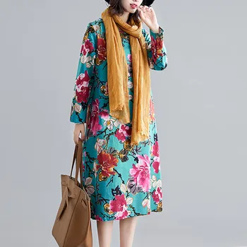 2019 Winter Sale Ethnic Ladies Vintage Cotton Linen Flax Loose Tunic Floral Print Long Dress Dropshipping free shipping Leisure 
2019 Winter Sale Ethnic Ladies Vintage Cotton Linen Flax Loose Tunic Floral Print Long Dress Dropshipping free shipping Leisure