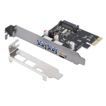 USB 3.1 Type C PCIe Expansion Card PCI-e to 1 Type C and 2 Type A 3.0 USB Adapter PCI Express Controller Hub For Desktop PC
USB 3.1 Type C PCIe Expansion Card PCI-e to 1 Type C and 2 Type A 3.0 USB Adapter PCI Express Controller Hub For Desktop PC