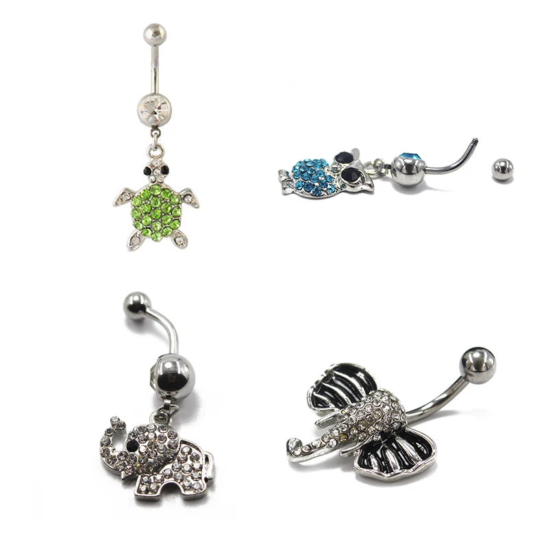4pcs Animal Shape Belly Button Rings Dangling Metal Belly Piercing Sexy Body Piercing Jewelry Navel Ring Fashion Navel Piercing
4pcs Animal Shape Belly Button Rings Dangling Metal Belly Piercing Sexy Body Piercing Jewelry Navel Ring Fashion Navel Piercing