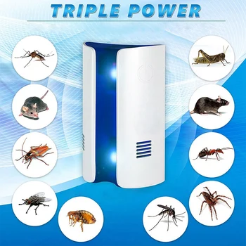 Bread Type Multi-function Ultrasonic Electronic Repeller Repels Mice Bed Bugs Mosquitoes Spiders Insect Repellent Killer
Bread Type Multi-function Ultrasonic Electronic Repeller Repels Mice Bed Bugs Mosquitoes Spiders Insect Repellent Killer