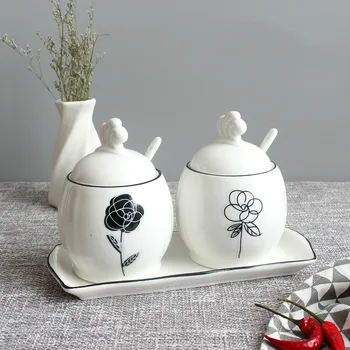 Northern European Ceramic Seasoning Pot Kitchen Supplies Household Seasoning Box Set Cruet Two-Piece Cans of Oil Or Salt Sugar
Northern European Ceramic Seasoning Pot Kitchen Supplies Household Seasoning Box Set Cruet Two-Piece Cans of Oil Or Salt Sugar