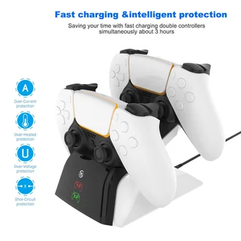 for PS5 Controller Dual-seat Charger Wireless Portable Carrying Controller Dock Station Game USB Cable for PS5 Gamepad Joystick
for PS5 Controller Dual-seat Charger Wireless Portable Carrying Controller Dock Station Game USB Cable for PS5 Gamepad Joystick