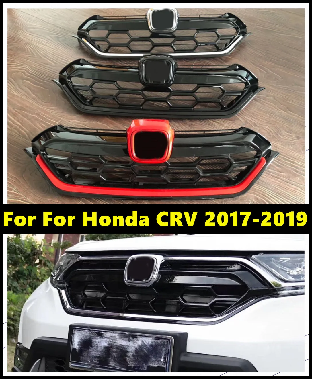 Car Front Grille Bumper Hood Upper Lower Mesh Chrome Automobile Grill Covers For Honda CRV C-RV 2017-2019
Car Front Grille Bumper Hood Upper Lower Mesh Chrome Automobile Grill Covers For Honda CRV C-RV 2017-2019